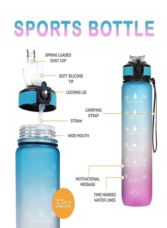 Darkstone fab Unbreakable Water Bottle 1 L with Motivational Time Marker, Leakproof Durable BPA Free Non-Toxic Water bottle for office,Water bottle for gym | Multicolor (Pack of 1), Plastic, 1 litre - Image 5